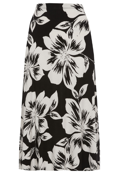 Floral Print Jersey Flippy Skirt